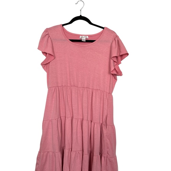 Just Be Pink Ruffled Mini Dress - Picture 1 of 1